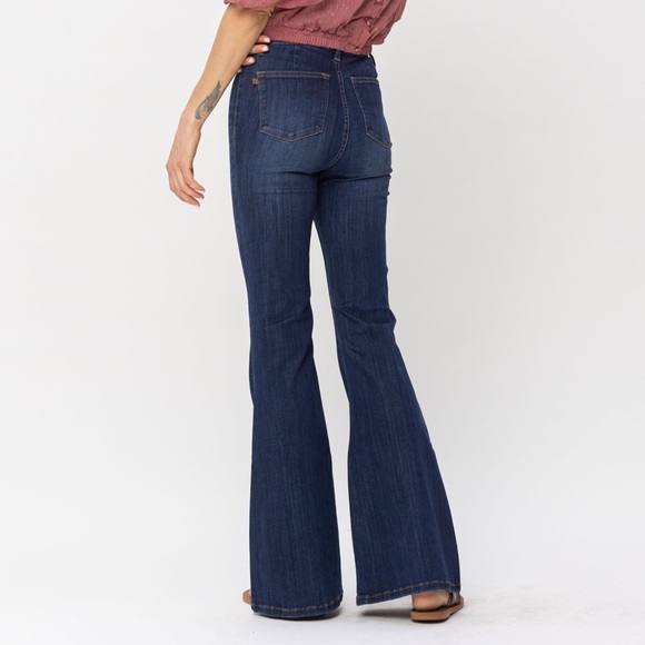 New! judy blue high waist pull on flare jeggings JB88276REG DK JB88276PL DK - Picture 5 of 12